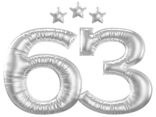 63 year anniversary number silver
