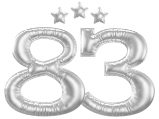 83 year anniversary number silver