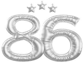 86 year anniversary number silver