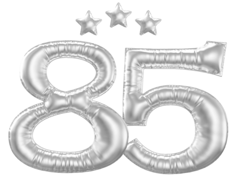 85 year anniversary number silver