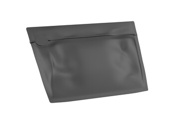 Zip Sachet Mockup Isolated On White Background. 3d illustration