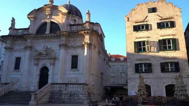 The Church of St. Blaise, Saint Blaise's Church Facade in Dubrovnik