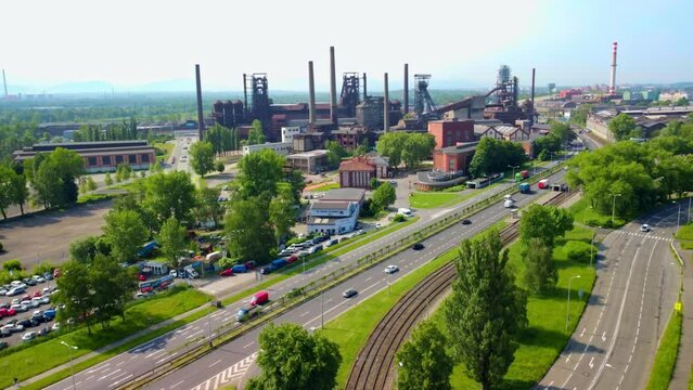 Ostrava Czech, old ironworks factory, industrial heritage area bottom Vitkovice. National site of industrial heritage consisting of a unique collection of industrial architecture of former ironworks.