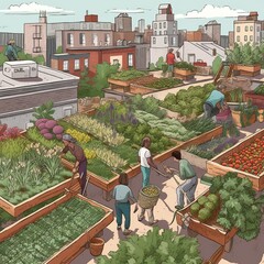 Harvesting a Rooftop Garden in the Heart of the City