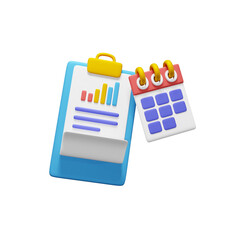 Business Report 3d illustration