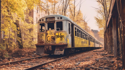 Obraz premium Generative AI, Echos of the Past: Capturing the Abandoned Beauty