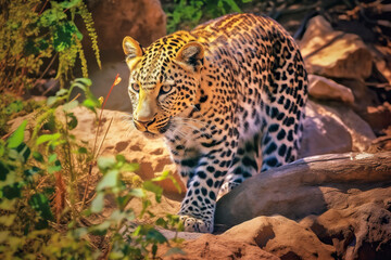 The leopard is hunting. Generative AI.