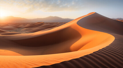 Fototapeta na wymiar Generative AI, Eternal Sands: Embracing the Captivating Beauty of Desert Landscapes