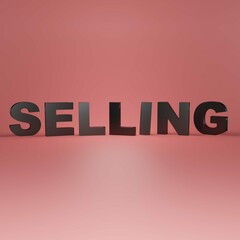 selling and sale 3d render 