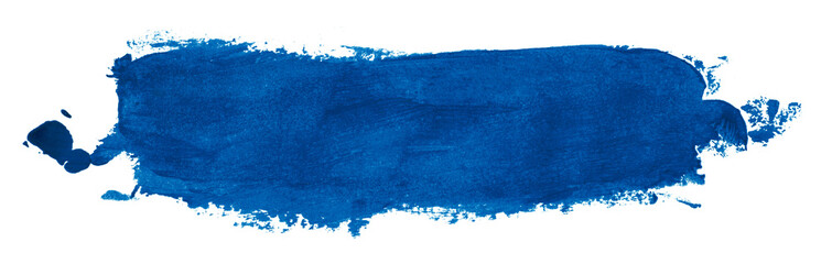 Shiny blue brush watercolor painting isolated on transparent background. watercolor png