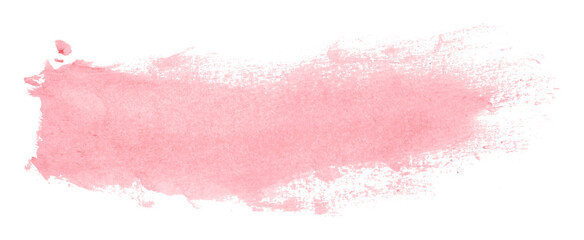 Shiny pink brush watercolor painting isolated on transparent background. watercolor png