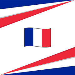 France Flag Abstract Background Design Template. France Independence Day Banner Social Media Post. France Banner