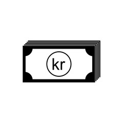 Iceland Currency symbol, Icelandic Króna Icon, ISK Sign. Vector Illustration