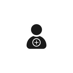 Add icon with man for UI design, design elements and many more.