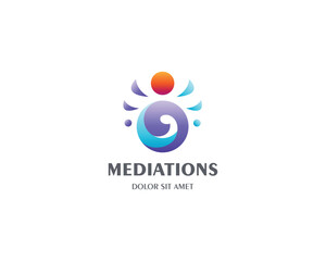 Abstract colorful mediations logo gradient