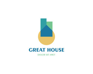 Creative colorful great house logo