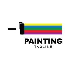City Paint Logo, house paint, painting services, painting logo vector