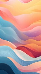 Fototapeta premium Gradient color waves on abstract background