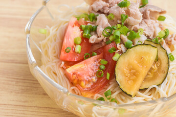 夏の味覚　夏野菜そうめん