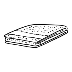 towel line vector illustration