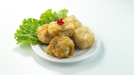 Deep fried Tofu or Tahu goreng is a traditional food from Indonesia