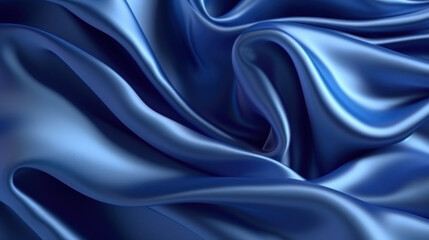 Obraz premium Abstract dark blue background. Silk satin. Navy blue color. 