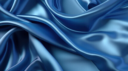 Fototapeta premium Abstract dark blue background. Silk satin. Navy blue color. 