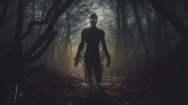 silhouette of a person in the dark