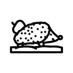 hedgehog autumn autumn season line icon vector. hedgehog autumn autumn season sign. isolated contour symbol black illustration