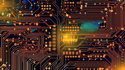 Abstract technology board circuit background, pcb electronic circuit board closeup