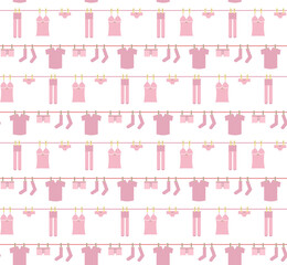 かわいい下着のイラスト　シームレスパターン素材