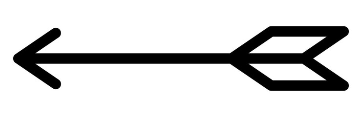 Arrow feather icon. Illustration cupid arrow.