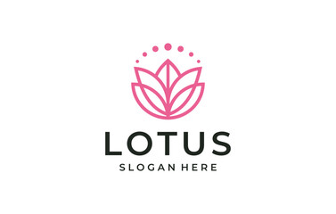 beautiful luxury medical lotus logo design