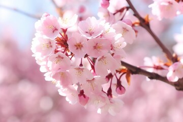 Fototapeta na wymiar Pink Cherry blossom - Generative AI