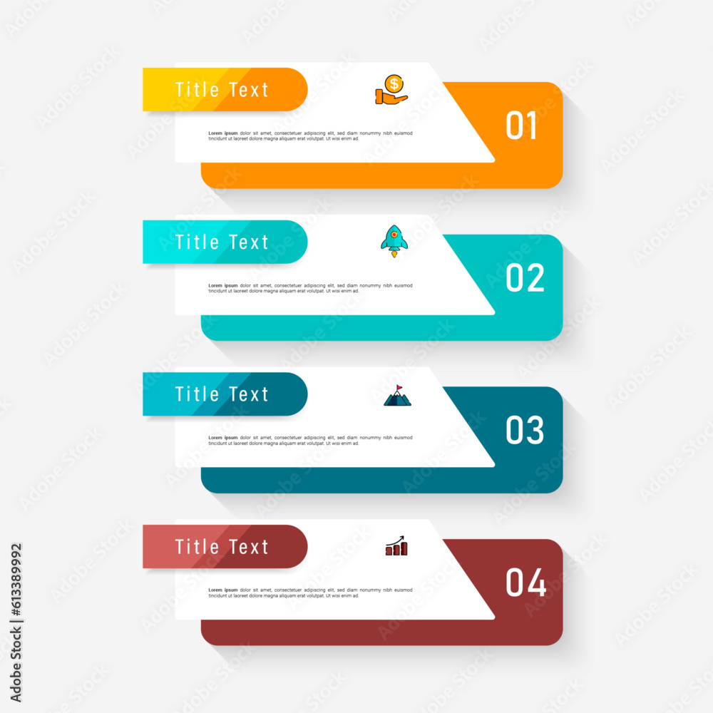 Aufkleber presentation business infographic template vector.