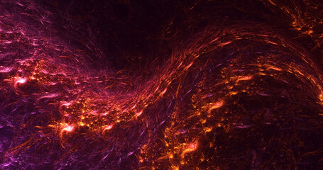 3D rendering abstract fractal light background