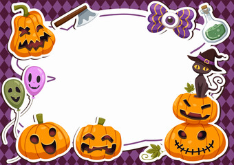 Vector illustration Happy Halloween (trick or treat) celebration with the characters for party invitation such as Banners, webpage, flyer, brochure, card