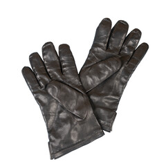 a pair of black leather men's gloves