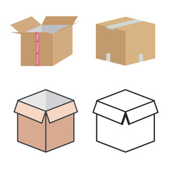 Cardboard box icon