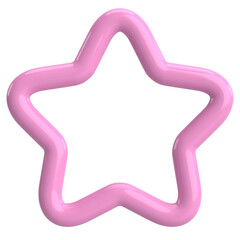 3D star. Star icon. 3D illustration.