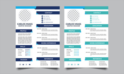 Professional CV resume template design