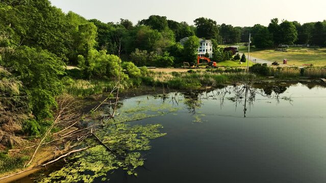 Pushing forward toward Forest park Road from a Marshy section of Mona Lake.