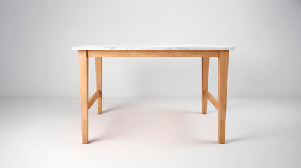 Fototapeta premium Minimalist wooden table created with Generative Ai technology