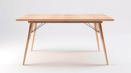 Minimalist wooden table created with Generative Ai technology