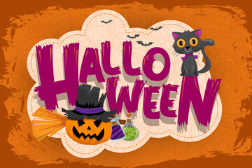 Happy Halloween (trick or treat) Poster for invitation for designer create banner or web page