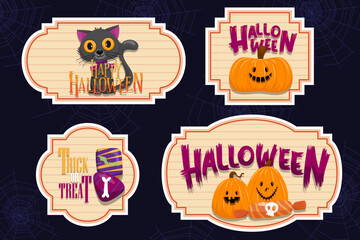 Fototapeta na wymiar Happy Halloween (trick or treat) Poster for invitation for designer create banner or web page