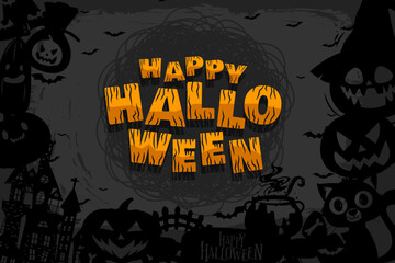 Happy Halloween (trick or treat) Poster for invitation for designer create banner or web page
