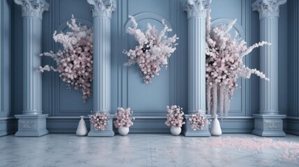 Dreamy floral wedding background