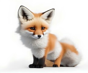 Obraz premium red fox isolated, Generate AI