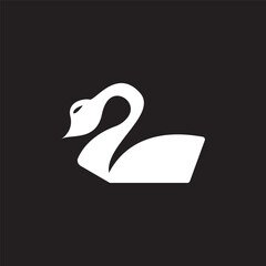 swan logo animals design illustration.